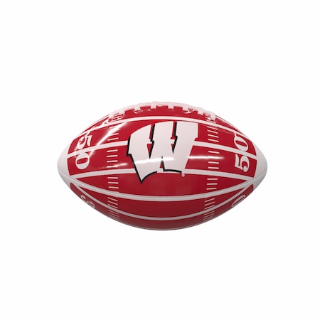 Logo Brands Wisconsin Field Mini-Size Glossy Football 244-93MG-2